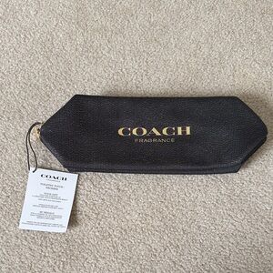NWT Coach Black & Gold Fragrance Pouch